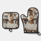 フォトギフトペットドッグキャットファミリー 鍋つかみ&鍋敷きセット (正面)