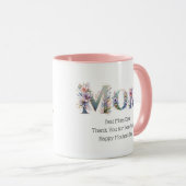 フォトギフトマザーズ日誕生日フローラ最高のMOM マグカップ (正面右)