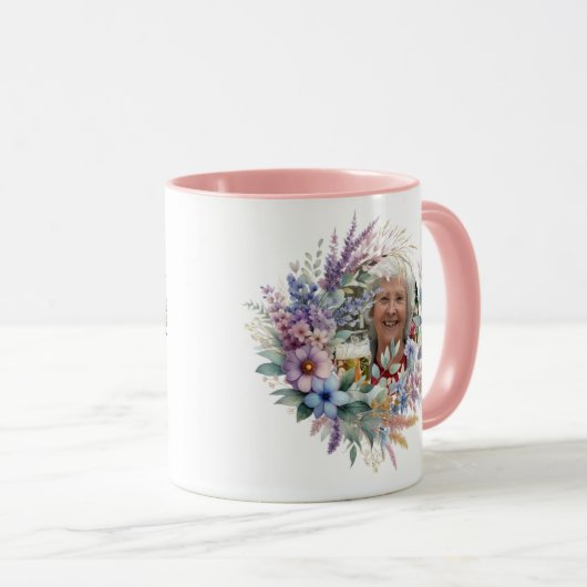 フォトギフトマザーズ日誕生日フローラ最高のMOM マグカップ (正面右)