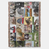 フォトギフトママパパおじいちゃんおばあちゃんペット友達 スローブランケット (正面縦)