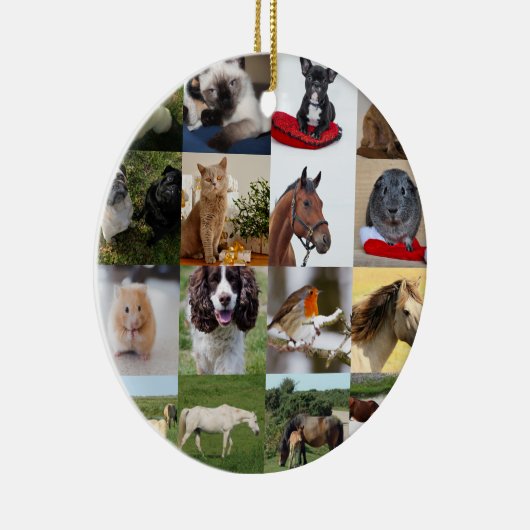 フォトギフトママパパおじいちゃんおばあちゃんペット友達 セラミックオーナメント (右)