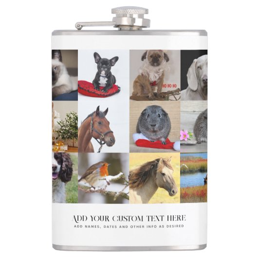 フォトギフトママパパおじいちゃんおばあちゃんペット友達 フラスク (正面)