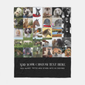 フォトギフトママパパおじいちゃんおばあちゃんペット友達 フリースブランケット (正面)