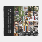 フォトギフトママパパおじいちゃんおばあちゃんペット友達 フリースブランケット (正面(横))