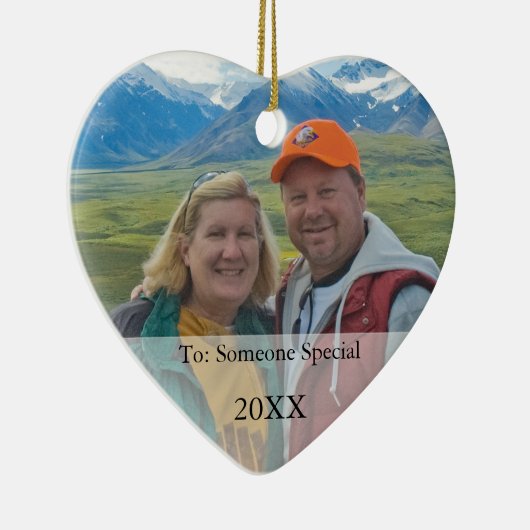 フォトギフトラベル&クリスマス装飾 セラミックオーナメント (右)