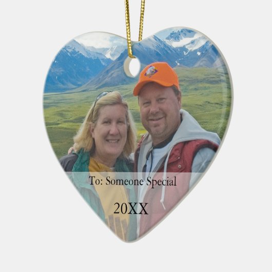 フォトギフトラベル&クリスマス装飾 セラミックオーナメント (左)