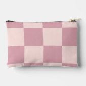 フォトギフト「愛するママ常に」ピンクのチェッカーボード アクセサリーポーチ (裏面)