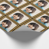 フォトギフパーソナライズされたトラップ ラッピングペーパー (角)