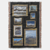 フォトギャラリーのショーケースによって編まれる毛布 スローブランケット (正面縦)