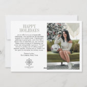 フォトギャラリーフレーム応援企業のホリデーカード シーズンカード (裏面)