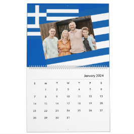 フォトギリシャ国旗Ημερολόγιο 2025ギリシャ家族の追加 カレンダー