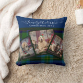 フォトクッション – ミラータータンチェックブルークリスマスプレゼント クッション (ブランケット)