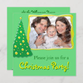 フォトクパーソナライズされたリスマスパーティの招待状 招待状 (正面/裏面)