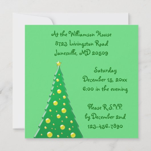 フォトクパーソナライズされたリスマスパーティの招待状 招待状 (裏面)