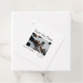 フォトクラシックエレガント白結婚タイポグラフィモダン フェイバータグ (インサイチュ)