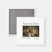 フォトクラシックエレガント白結婚タイポグラフィモダン マグネット (正面/裏面)