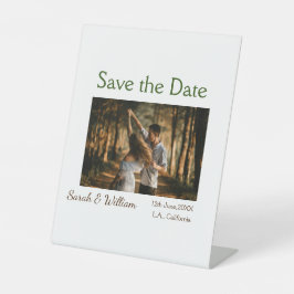 フォトクラシックエレガント白結婚タイポグラフィモダン 台座サイン