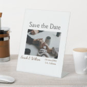 フォトクラシックエレガント白結婚タイポグラフィモダン 台座サイン (インサイチュ)