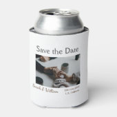 フォトクラシックエレガント白結婚タイポグラフィモダン 缶クーラー (缶正面)