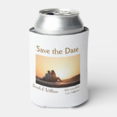 フォトクラシックエレガント白結婚タイポグラフィモダン 缶クーラー (缶正面)