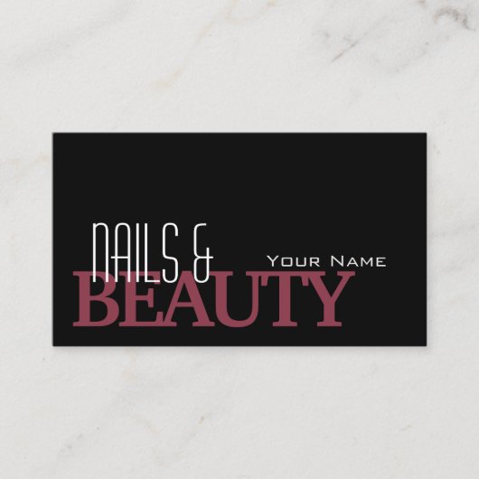 フォトクラシックプロフェッショナルでブラックとブルゴーニュ 名刺 (正面)