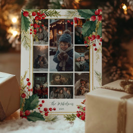 フォトクラシックホリーベリークリスマスパーティー シーズンカード