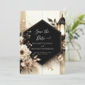 フォトクラシックラス結婚ティック セーブザデート (スタンド正面)