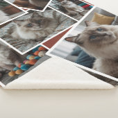 フォトクラスタBrown - 7枚の散在する写真 シェルパブランケット (3/4)