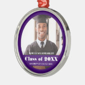 フォトクラスパープル卒業 メタルオーナメント (左)