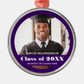 フォトクラスパープル卒業 メタルオーナメント (正面)