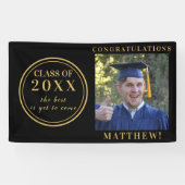 フォトクラス2025ブラック金ゴールド卒業 横断幕 (横)