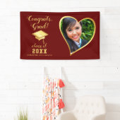 フォトクラス2025マルーン赤と金ゴールド卒業 横断幕 (インサイチュ)