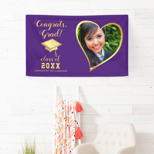 フォトクラス2025紫と金ゴールド卒業 横断幕 (インサイチュ)