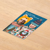 フォトクリおもしろいスパーソナライズされたスマスジャンパ アクリル招待状 (レイダウン)