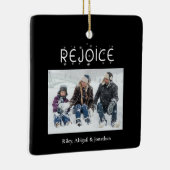 フォトクリスチャン祈りの言葉出生クリスマス セラミックオーナメント (右)