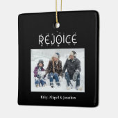 フォトクリスチャン祈りの言葉出生クリスマス セラミックオーナメント (左)