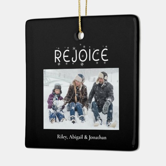 フォトクリスチャン祈りの言葉出生クリスマス セラミックオーナメント (左)