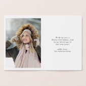 フォトクリスマスとビッグタイポグラフィ 箔カード (内部)