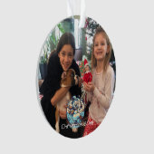 フォトクリスマスの追加踊り雪だるま オーナメント (正面)