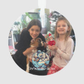 フォトクリスマスの追加踊り雪だるま オーナメント (裏面)