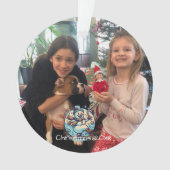 フォトクリスマスの追加踊り雪だるま オーナメント (正面)