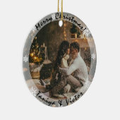 フォトクリスマスオーナメント付き透明フレーム セラミックオーナメント (右)