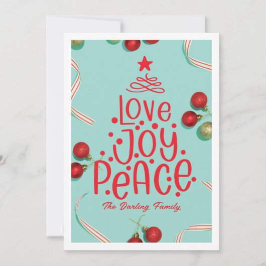 フォトクリスマスカードなし 招待状 (正面)