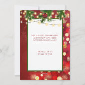 フォトクリスマスカードストリングライト金ゴールド星 シーズンカード (裏面)