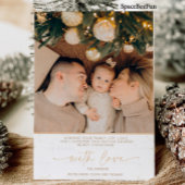 フォトクリスマスカードファミリークリスマスカードホリデー 招待状