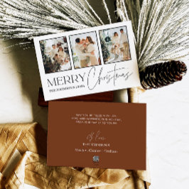 フォトクリスマスカードモダン、メリークリスマス シーズンカード
