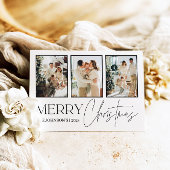 フォトクリスマスカードモダン、メリークリスマス シーズンカード