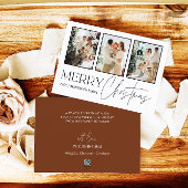 フォトクリスマスカードモダン、メリークリスマス シーズンカード