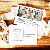 フォトクリスマスカードモダン、メリークリスマス シーズンポストカード