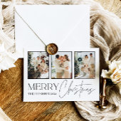 フォトクリスマスカードモダン、メリークリスマス シーズンポストカード
